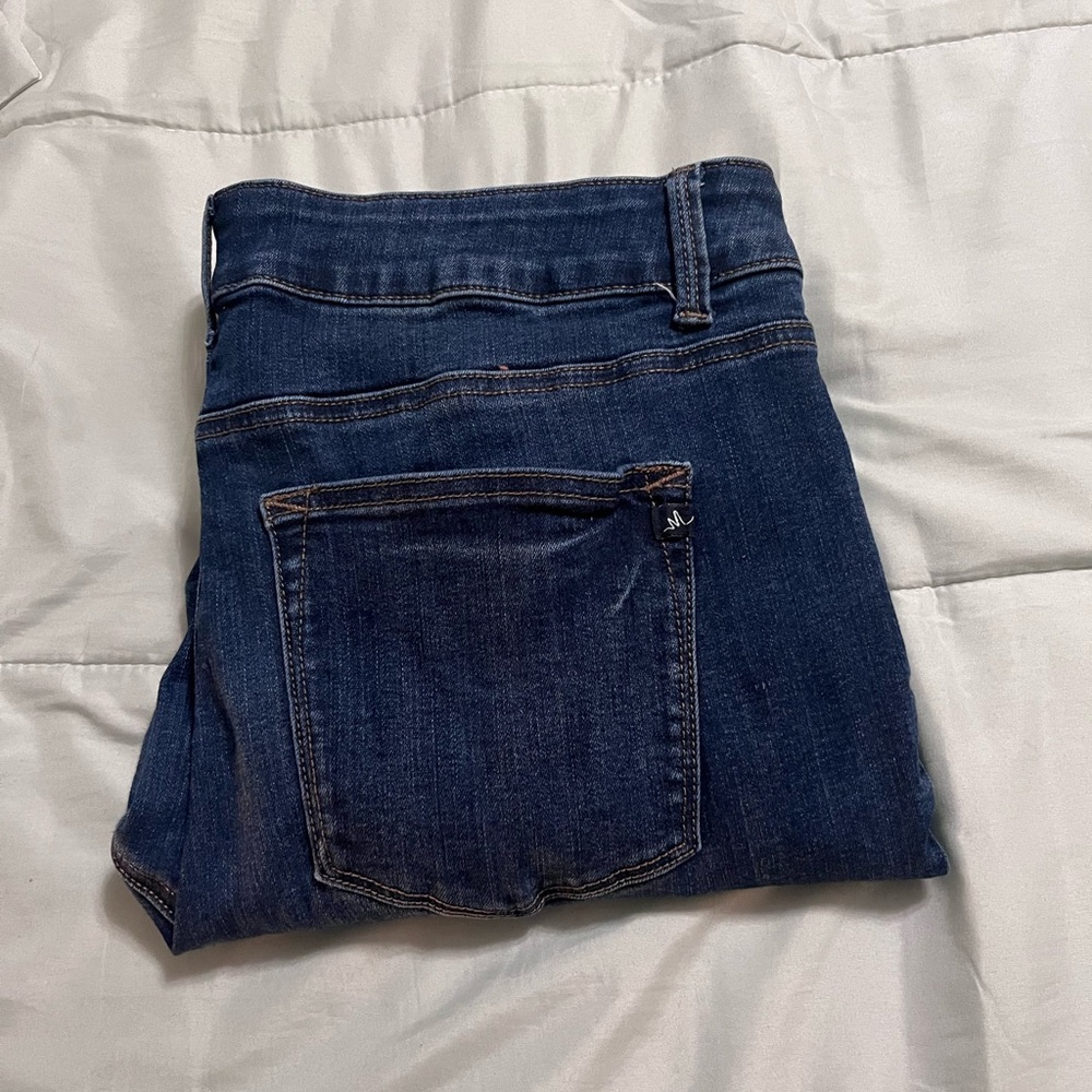 m jeans by maurices mid rise curvy straight ripped jeans